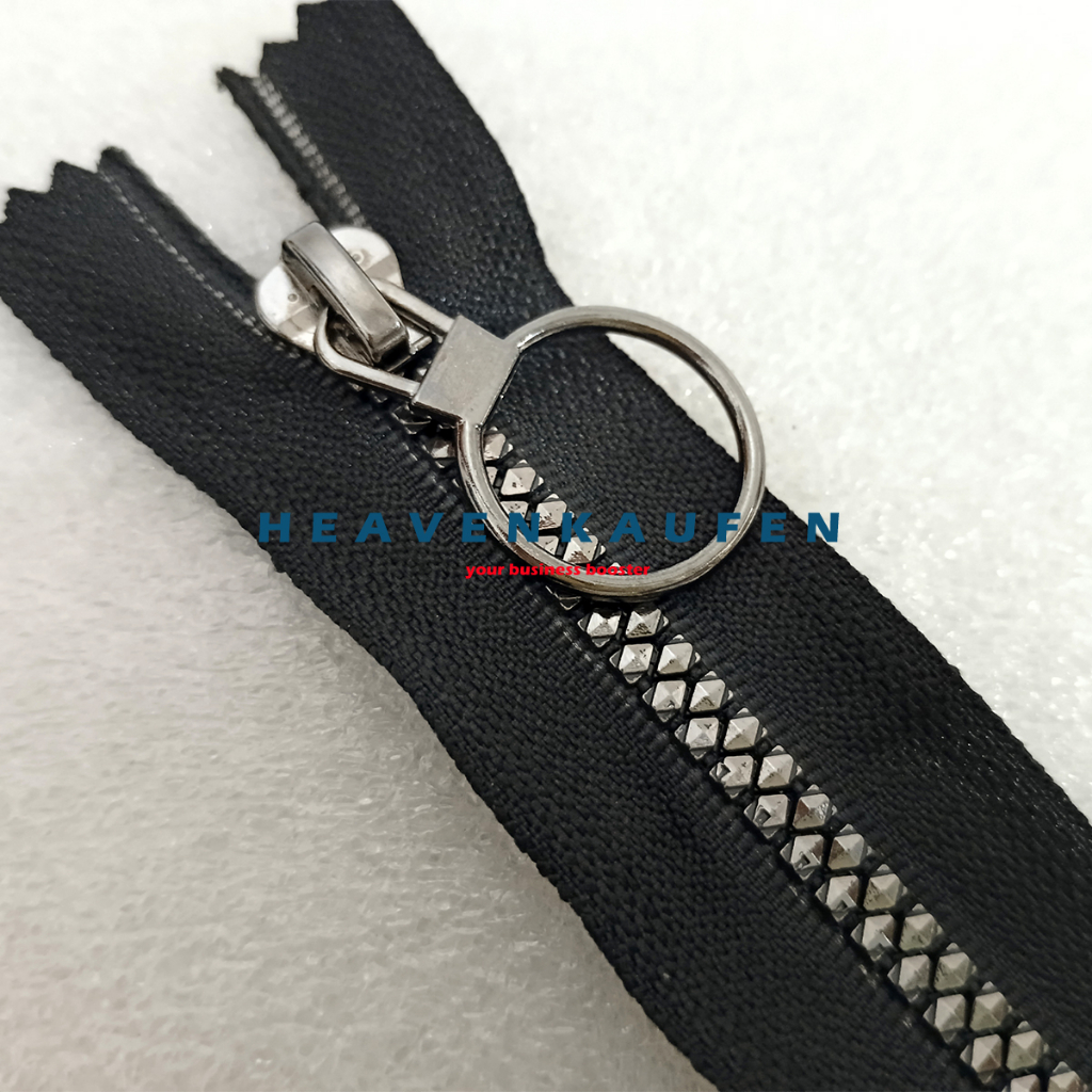 Resleting Zipper 15 cm Atau 6 inch Vislon Warna Hitam - Black Nikel Kode BXA