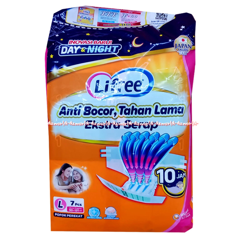 Lifree Popok Perekat Dewasa L Isi 7 Mudah Dipakai Liffree Life Free L7 Laifree Orang Tua Diaper Orang Tua Perekat