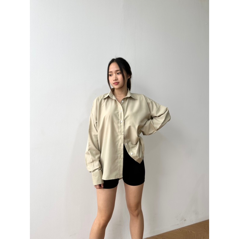 Olivia Oversized Shirt / Kemeja Wanita / Kemeja Oversized / Kemeja Katun