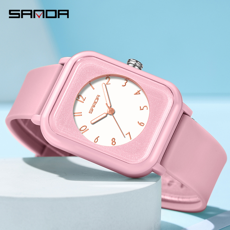 SANDA 6127 Jam Tangan Wanita Analog Tali Rubber Anti Air WATCHKITE WKOS