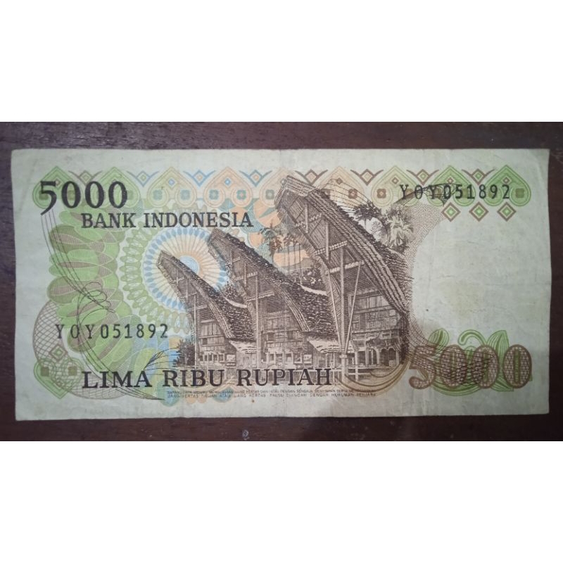 uang 5000 rupiah tahun 1980