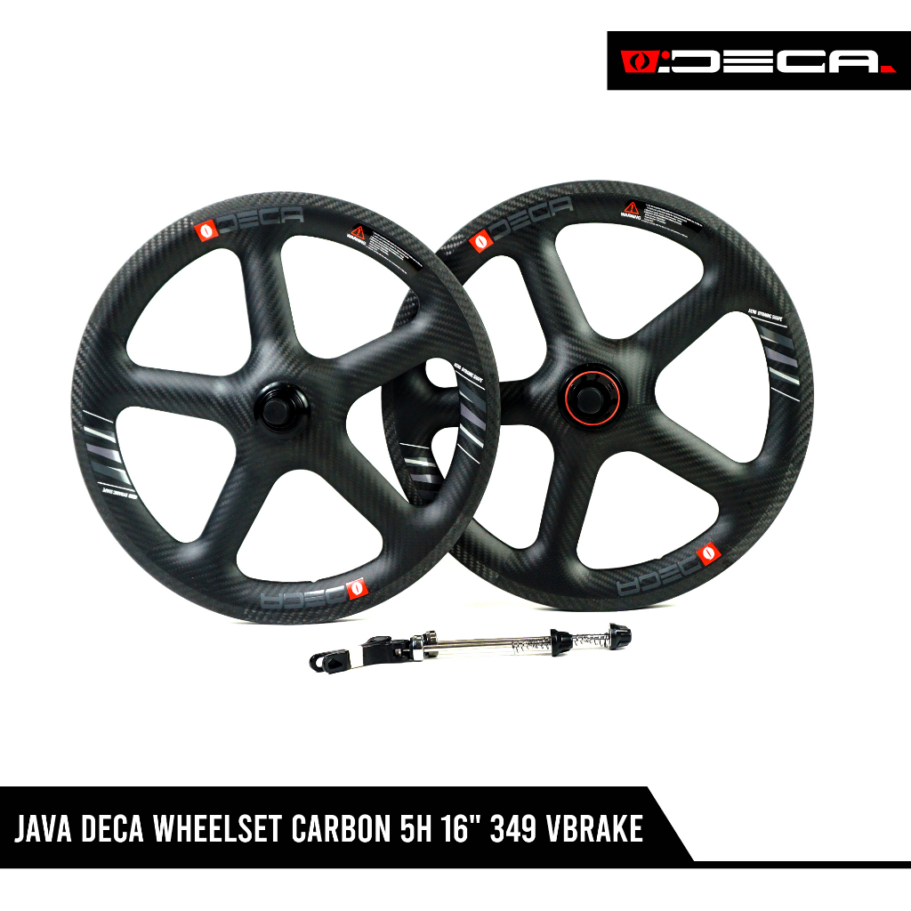 Java Deca Wheelset Carbon 5H 16" 349 Vbrake