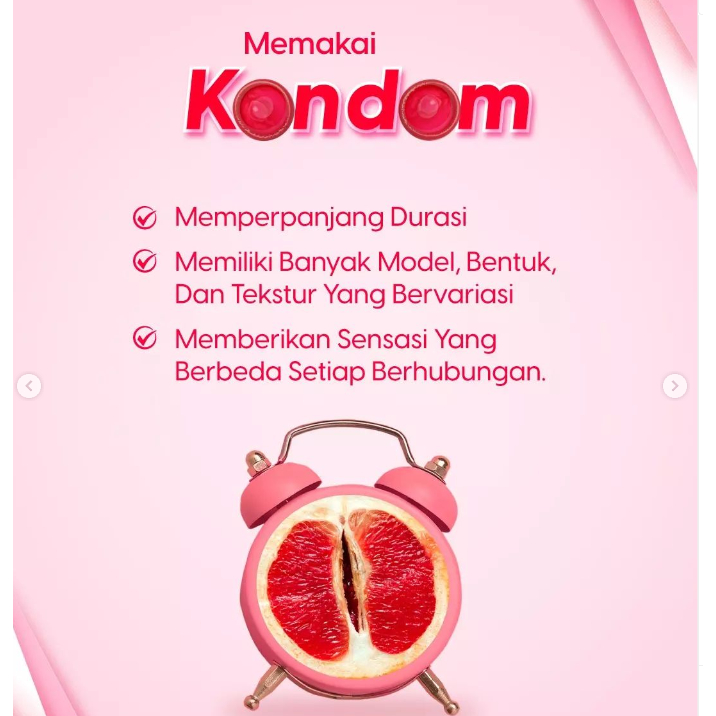 [BPOM] Kondom Fiesta Rasa Buah Isi 3 Pcs / Kondom Rasa Buah / Strawberry , Grape , Bubble Gum / Kondom Viesta Isi 3 Pcs / MY MOM