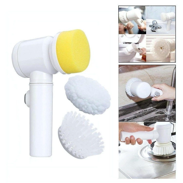 5 in 1 Sikat Elektrik Automatis / Electric Cleaning Brush Sikat Dapur / Perabot Dapur