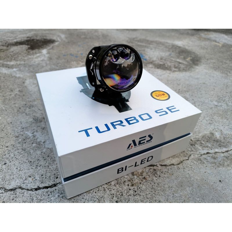 Projie projector biled laser AES turbo SE double laser 2,5inch lampu biled AES turbo SE dobel laser