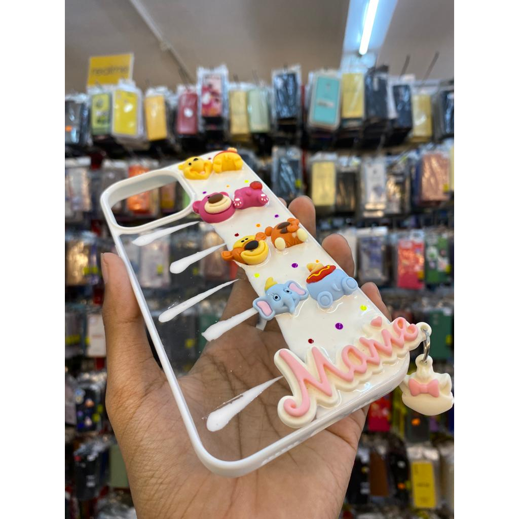 Case Timbul 3D Winnie The Pooh Iph X XR 11 11 Pro Max 12 12 Pro 12 Pro Max 13 13 Pro Max