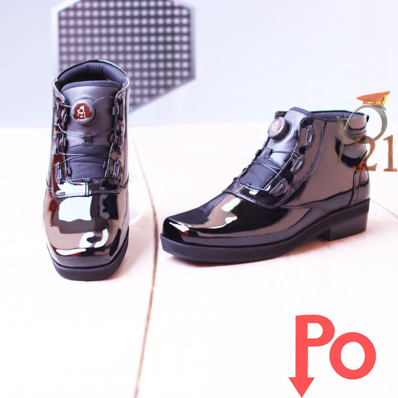 sepatu dinas PDL PDH tinggi tali putar lantas merk P21
