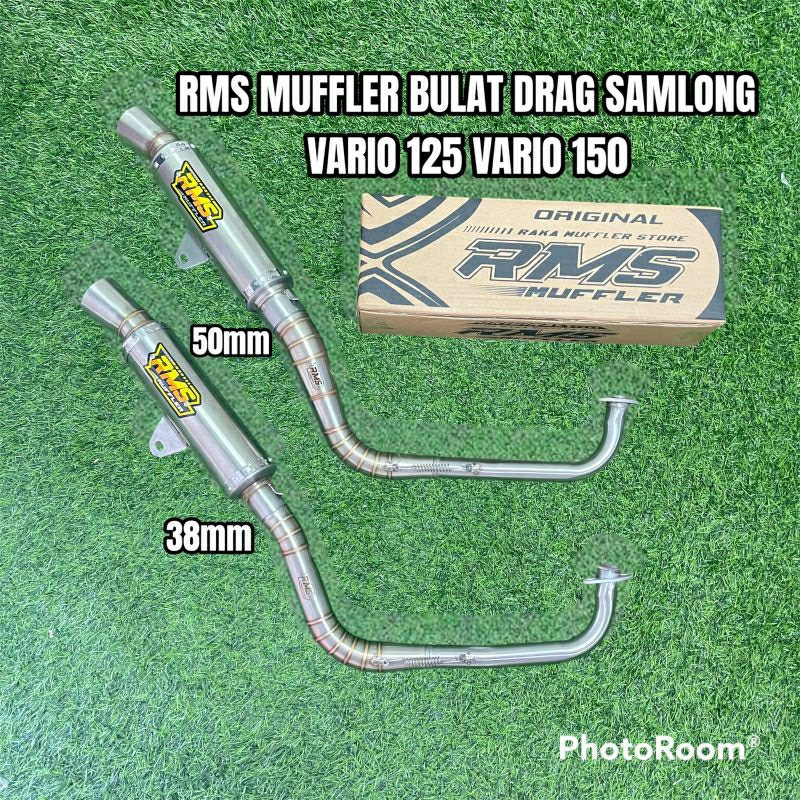 knalpot rms muffler vario 125 vario 150 samlong cobra diameter 38mm dan 50mm
