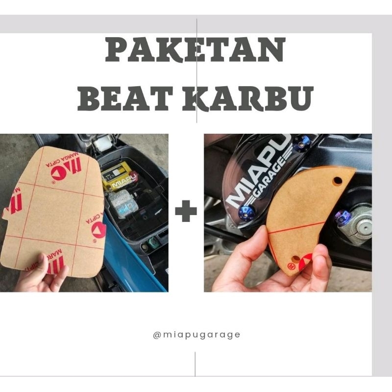 Paketan beat karbu tutup bagasi akrilik beat karbu & tutup cvt akrilik transparan bening