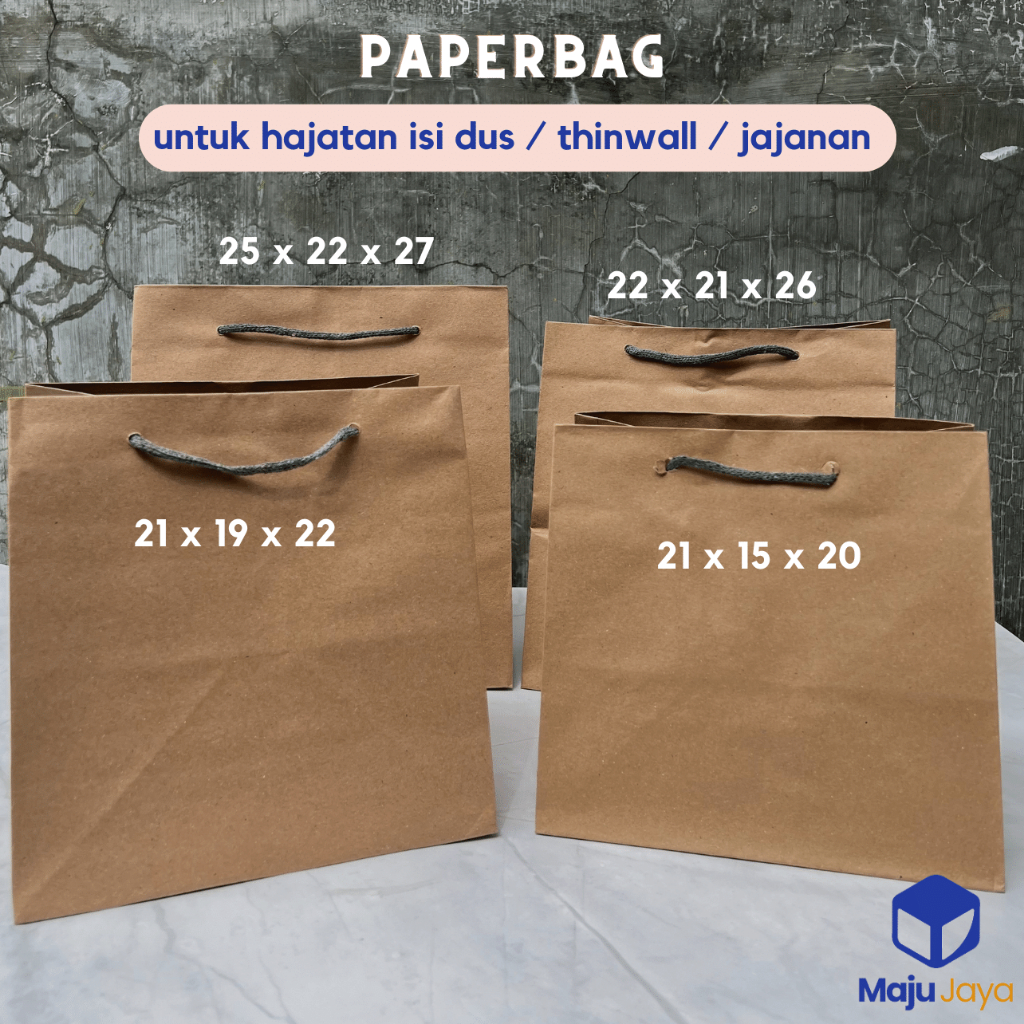 

[ECER] PAPERBAG COKLAT UNTUK DUS NASI / THINWALL / PAPERBAG COKLAT R7 R8 R10K R10B LENGKAP / PAPER BAG KADO / PAPER BAG POLOS / PAPER BAG NASI HAJATAN / PAPER BAG KRAFT