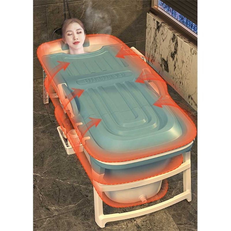 Knighty Bak Mandi Lipat Portable SPA Bathtub Adult with Cover - KY-18