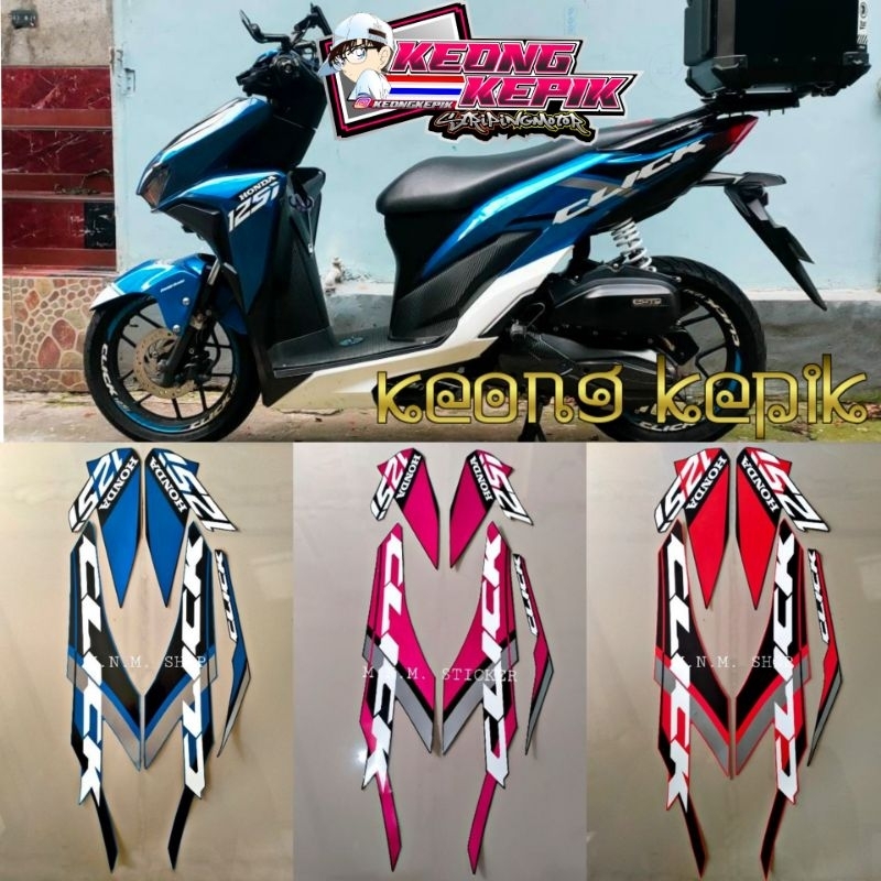(BISA COD) STRIPING STIKER LIS VARIASI MOTOR HONDA VARIO 125 LED 2018-2021 CLICK THAILAND
