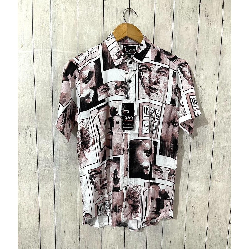 Kemeja Rayon Pria Shirts Casual Vintage Retro