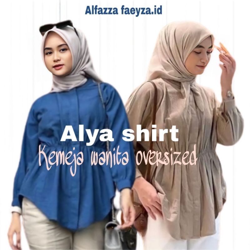 ALYA SHIRT//ALYA SHIRT KEMEJA KERUT WANITA//KEMEJA WANITA//ATASAN WANITA OVERSIZED