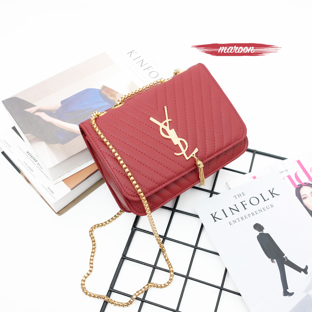 Sling Bag Alena - Tas Selempang Rantai Wanita