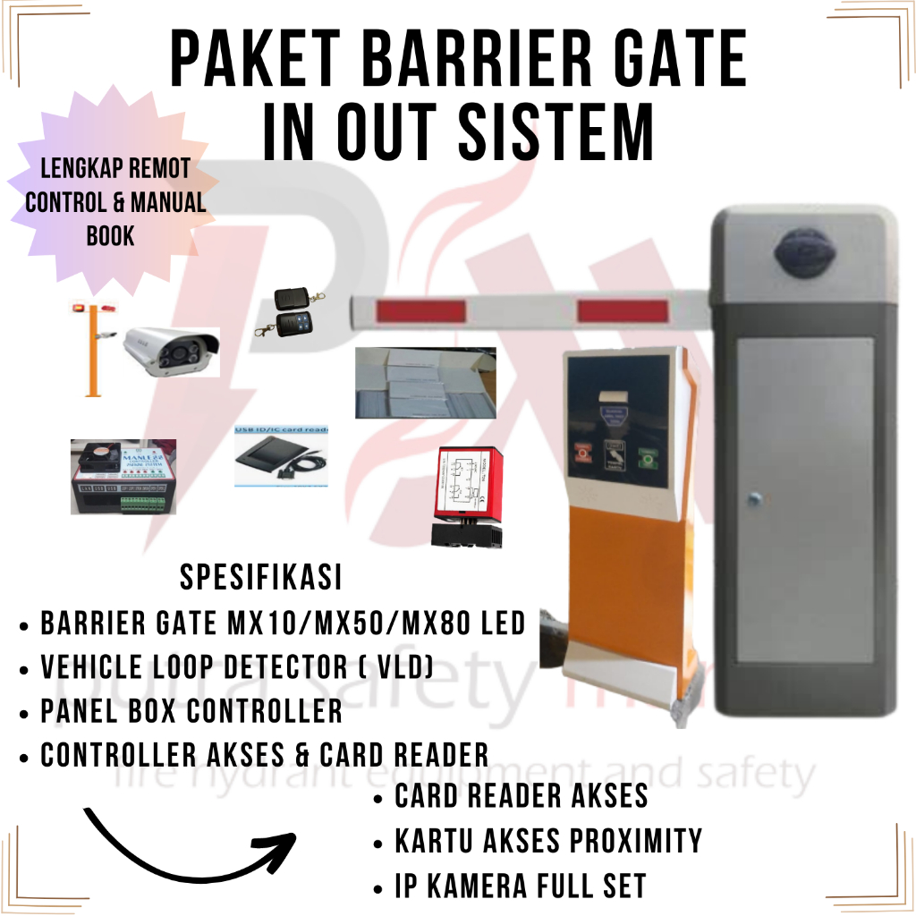 PAKET BARRIER GATE AKSES SYSTEM TAP CARD PORTAL OTOMATIS PALANG PARKIR PERUMAHAN REMOT CONTROL 3 4 6
