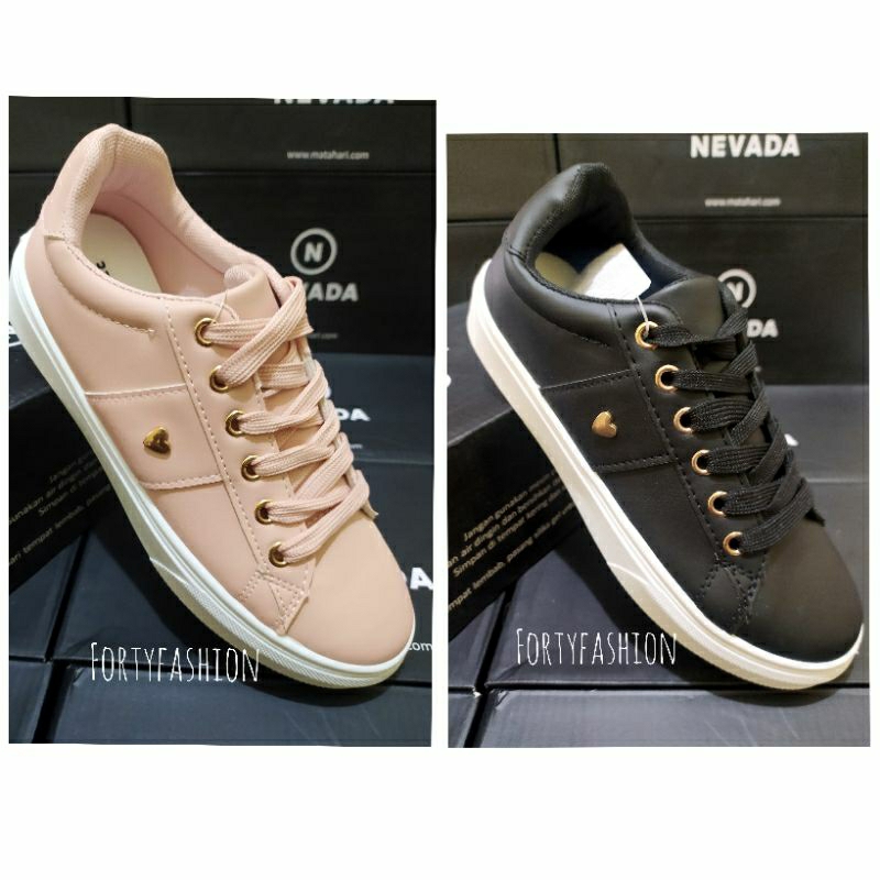 NEVADA Sepatu Sneakers Sport Branded  matahari original pink hitam