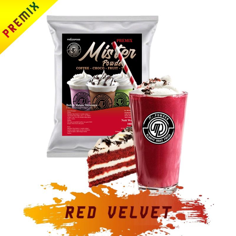 Red Velvet Powder 1kg / Bubuk Red Velvet 1kg / Bubuk Minuman Red Velvet / Bubuk Minuman Premium / Bu