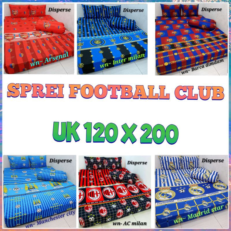 SPREI SEPRAI SEPREI HOMEMADE MOTIF KARAKTER GAMBAR CLUB KLUB BOLA SEPAKBOLA BARCELONA REAL MADRID JU