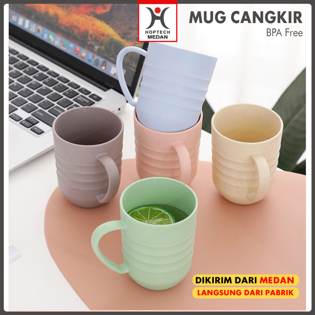 Gelas Jerami Gandum/Cangkir Cuci Rumah Tangga/Cangkir Kopi/Water Cup/BPA Free