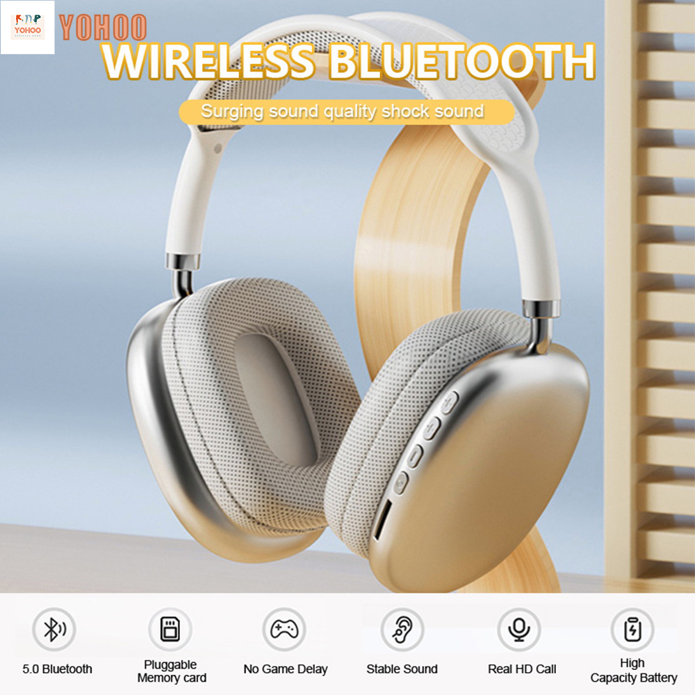P9 Headphone Bluetooth Nirkabel dengan Mikrofon Headset Headphone Olahraga Dengan Pengurangan Kebisingan Mikrofon