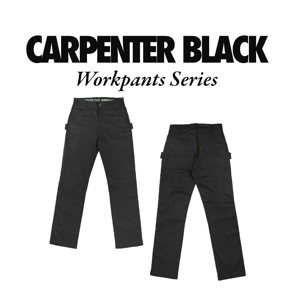 CARPENTER FLEX BLACK, Celana Panjang / Celana Kerja by ENGINEER