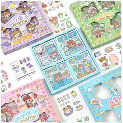 

[ LSC ] Stiker 2D Sticker botol minum 2D plastik anti air/Buku Diary Stiker Motif/Stiker Anti Air