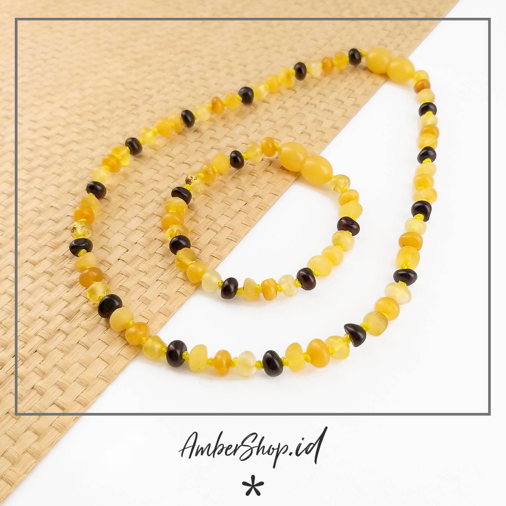 Kalung dan Gelang Amber tumbuh gigi bayi AS90 - Amber Shop