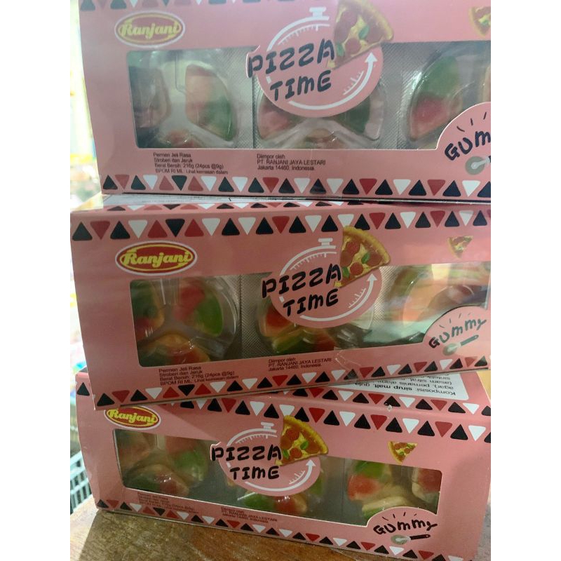 

RJN - PIZZA TIME PERMEN JELI RASA STROBERI DAN JERUK 1 BOX ISI 24PCS @9gr