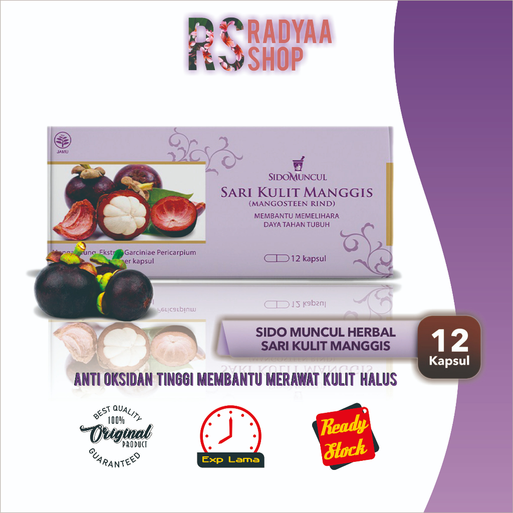 Sido Muncul Herbal Sari Kulit Manggis Strip 12 Kapsul - Antioksidan