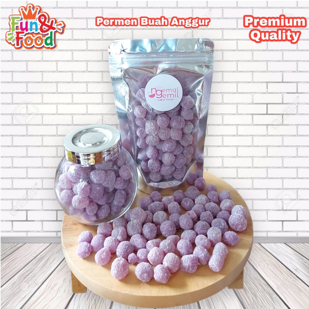

Permen Rasa Buah Anggur Tabur Gula Kualitas Premium
