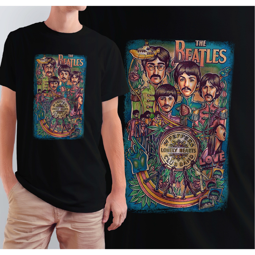 kaos pria muah/ kaos distro original /kaos the beatles