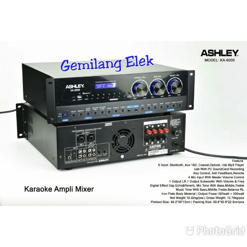 Amplifier Karaoke ASHLEY KA 6000/ KA6000 Original