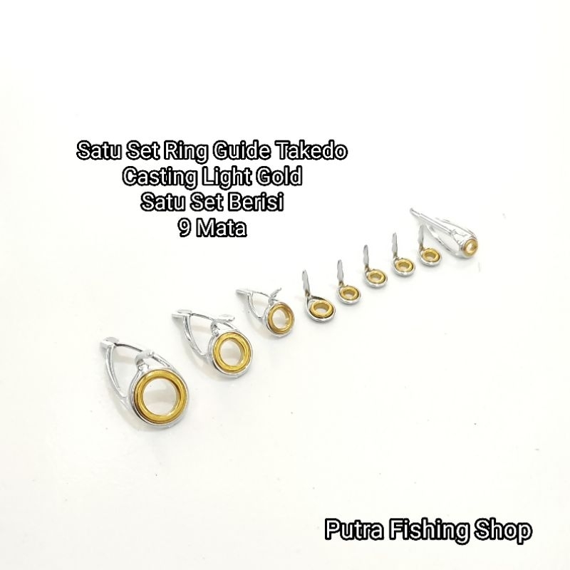 Ring Guide BC Non Fuji - Ring Guide Takedo Casting Light Gold - Satu Set Ring Guide Takedo K2 Castin