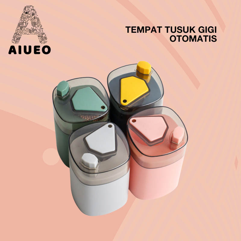 AIUEO Tempat Tusuk Gigi Murah Otomatis / Wadah Tusuk Gigi / Automatic Toothpick Holder | Tusuk Gigi