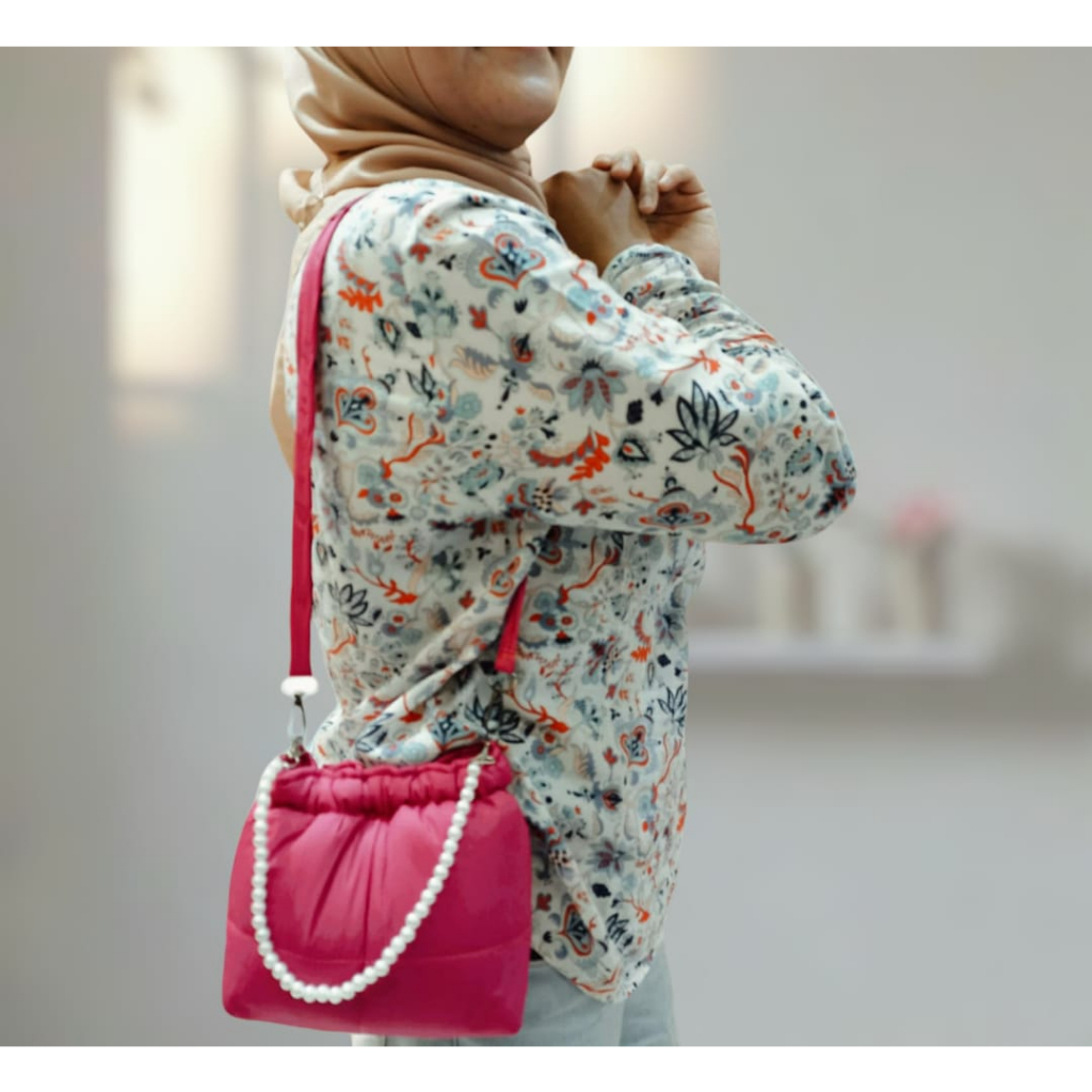 Puffy Bag Parasut Water Proof Tas Bahu Small Size Aesthetic Hobo Bag Outdoor Casual/TERPOPULER TAS SELEMPANG WANITA ALA KOREA HANDBAG