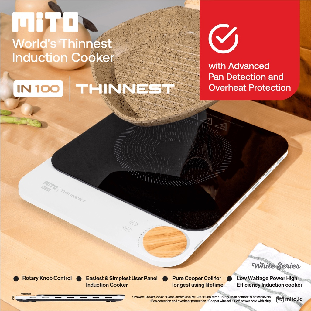 Mito Induction Cooker IN100 Pink Kompor Listrik Induksi IN 100