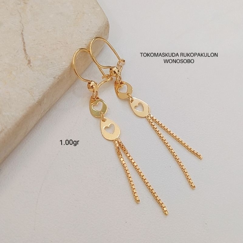 anting fashion (emas kadar 8K)