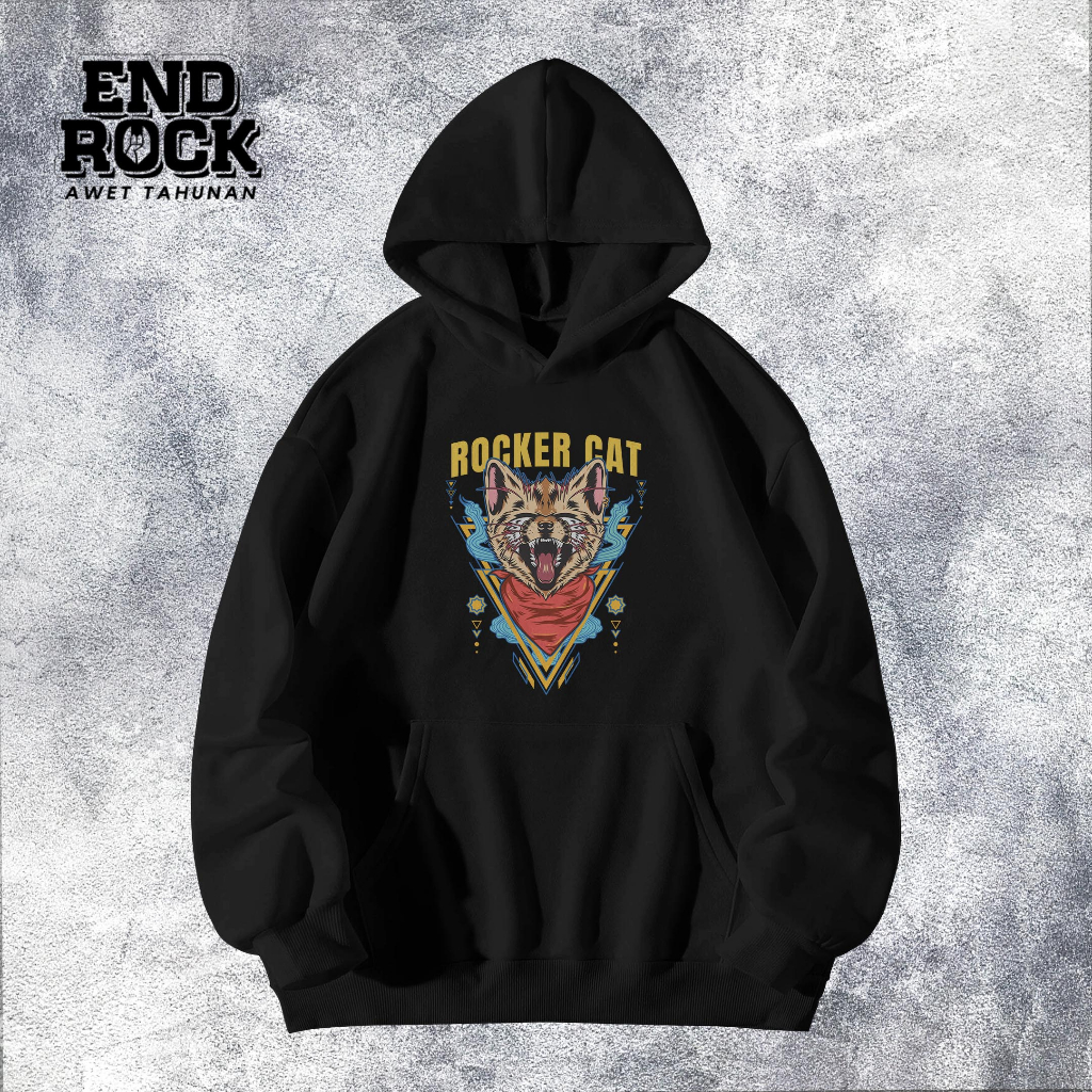 Hoodie Original Endrock Tema Rocker Cat DTFS181