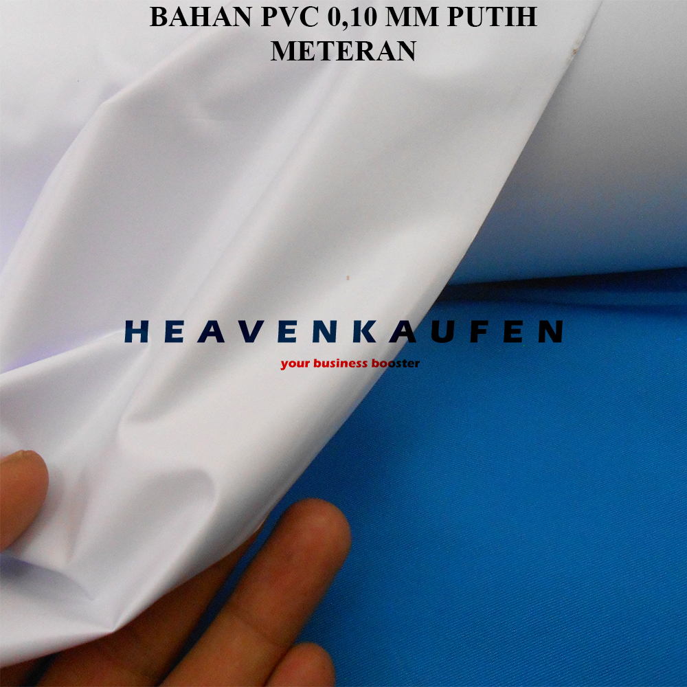 Bahan PVC 0,10 mm Warna Putih Harga Per Meter