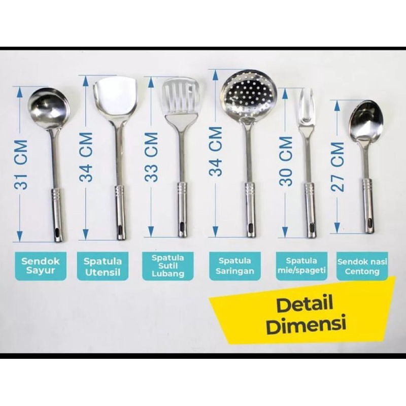 Spatula Kitchenware 6 in 1 stainless steel