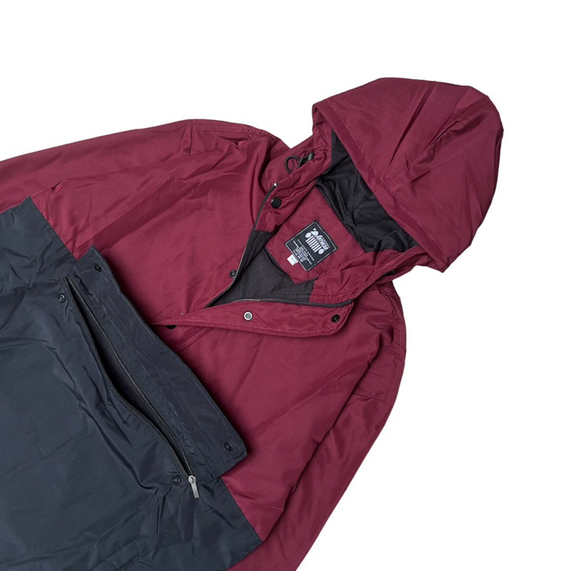 Jaket Cagoule Maroon Kombinasi Hitam Pria Wania UNISEX Premium Original iDArtWear