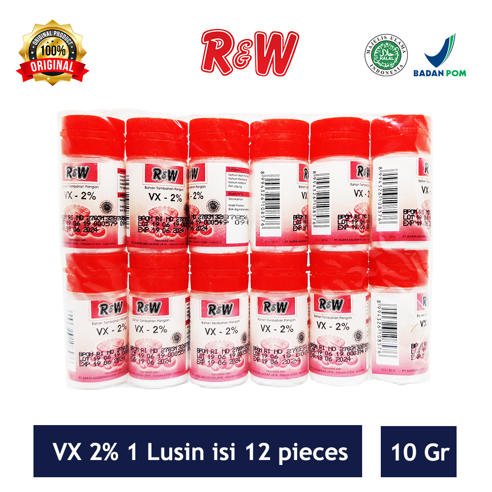 VX 2% Pengembang Kue Rajawali R&amp;W RW 10 g 1 Lusin