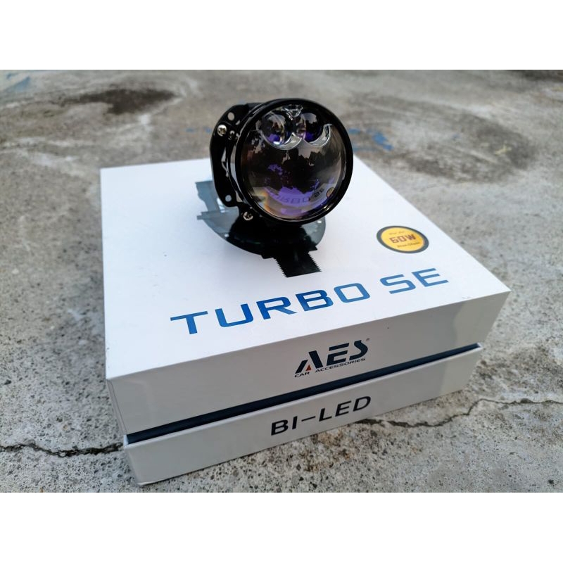 projie projector biled AES turbo SE double laser 2,5 inch lampu biled AES turbo SE dobel laser