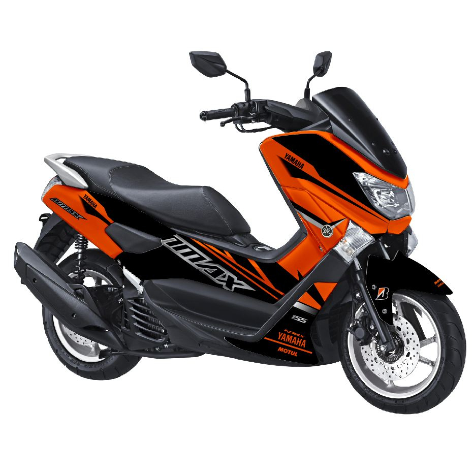 Stiker Full Body Motor yamaha Nmax 2015 2016 2017 2018 2019 Grafis Hitam Orange