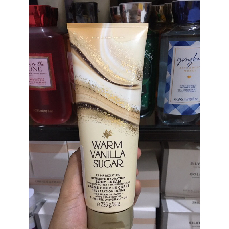 Bath & body works bbw body cream warm vanilla sugar 226 g full size original 100% counter