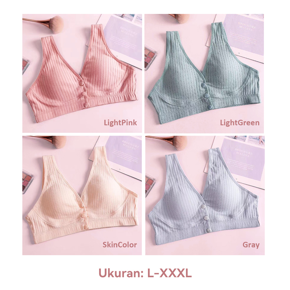 Nursing Bra Tanpa Kawat Bh Menyusui bahan katun