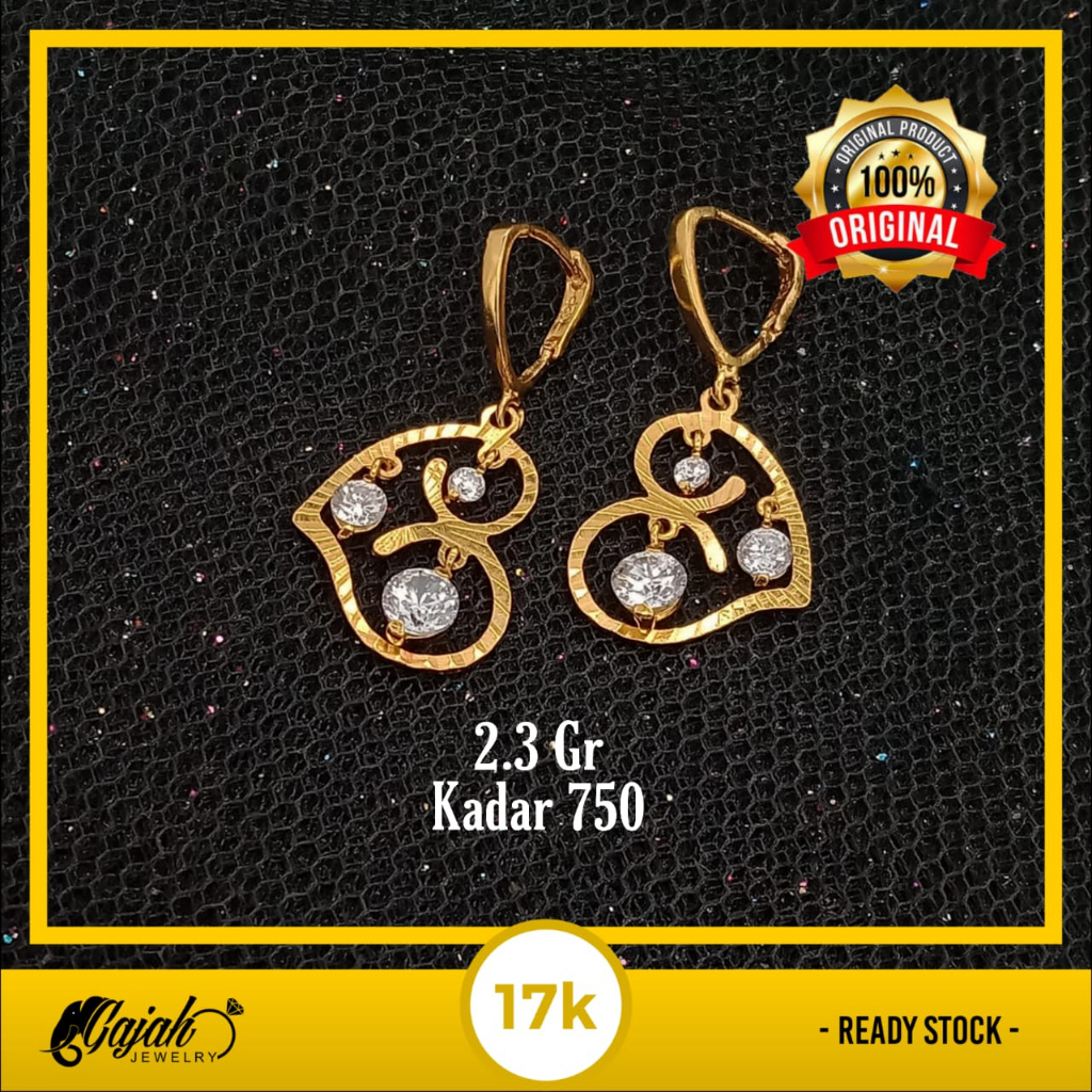 Anting emas 17K - 2.3 Gr Kadar 750 - 4933