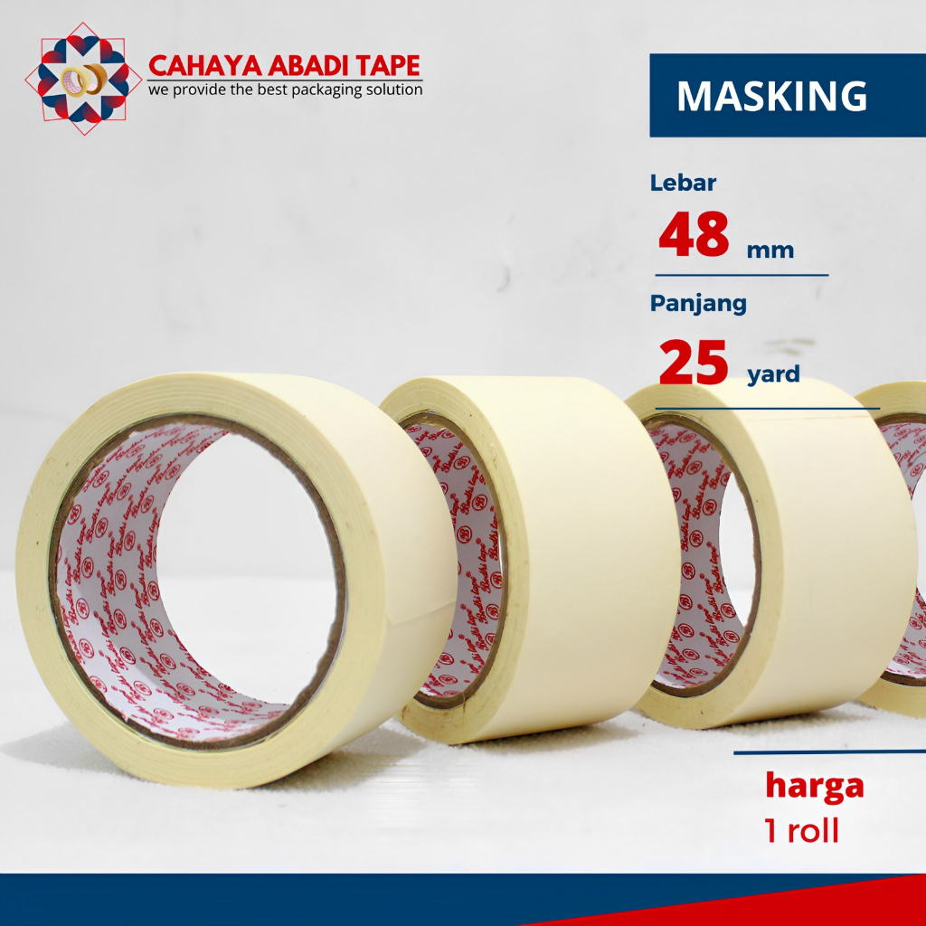 

LAKBAN KERTAS/MASKING BODHI TAPE 24/48 X 25 YARD PER ROLL/PCS