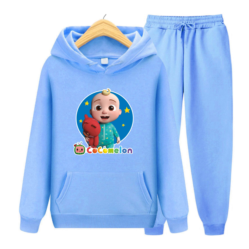 FenishaStore Setelan Sweater Hoodie Anak COCOMELON Usia 4-13+Tahun Bisa Bayar Ditempat COD